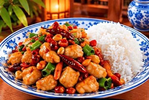 80 Kung Bao mit Hühnerfleisch