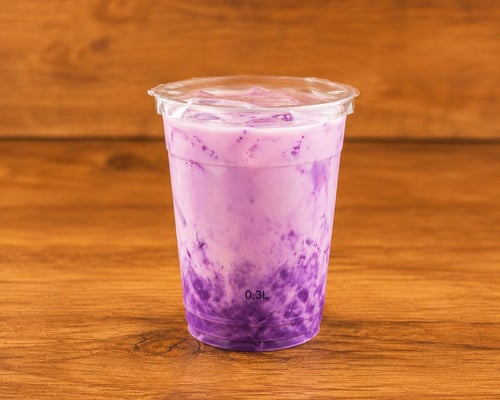 Ube iced latte