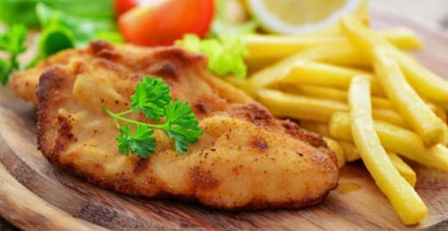 Puten Corden Bleu mit pommes