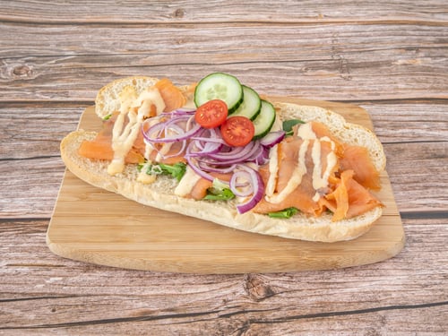 Broodje met gerookte zalm