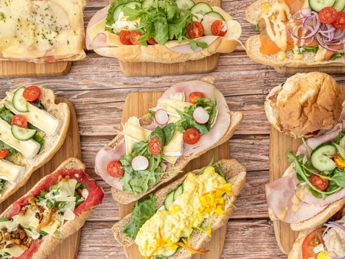 10  koude zachte broodjes 