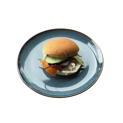 Broodje gerookte zalm-roomkaas