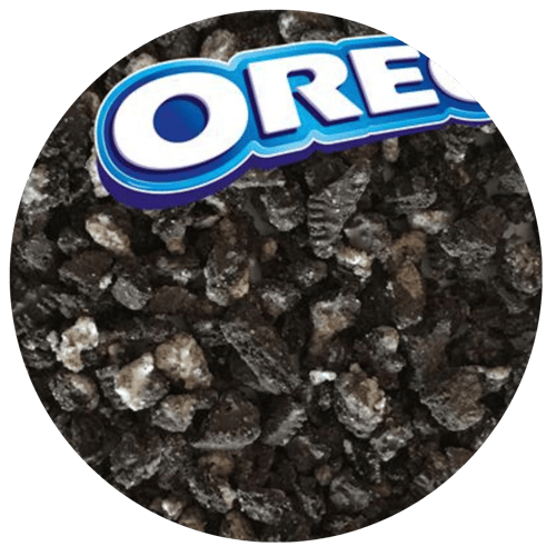 Oreo stukjes in bakje
