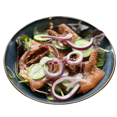 Gerookte zalm salade groot