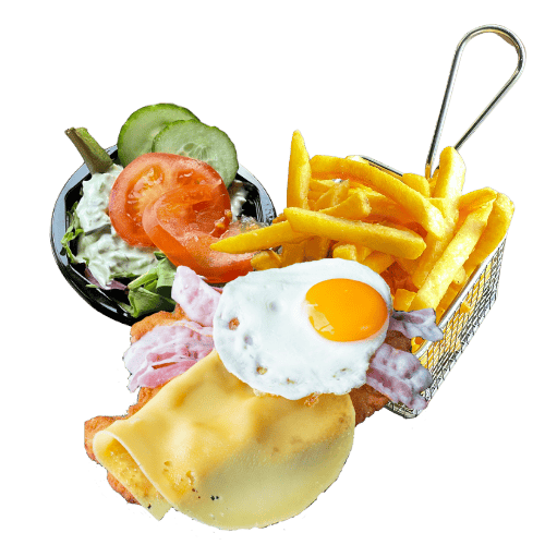 Engelse schnitzel menu
