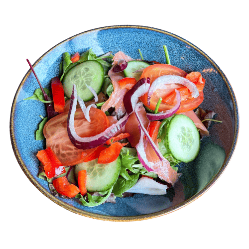 Gerookte zalm salade groot