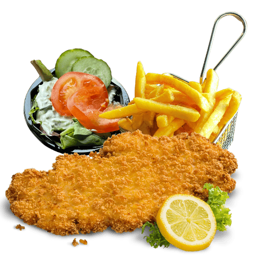 Kipschnitzel menu