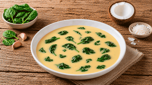 Kokos-Blattspinat-Suppe