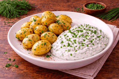 Drillinge mit Quarkcreme