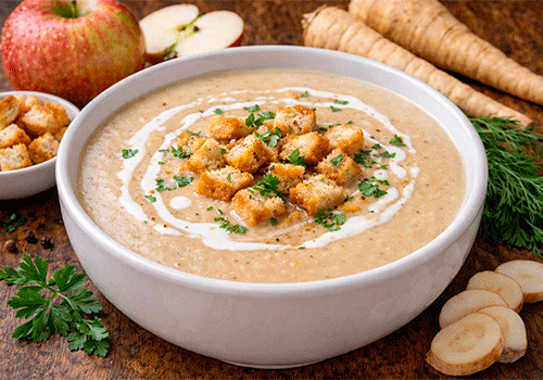 Apfel-Pastinaken Suppe
