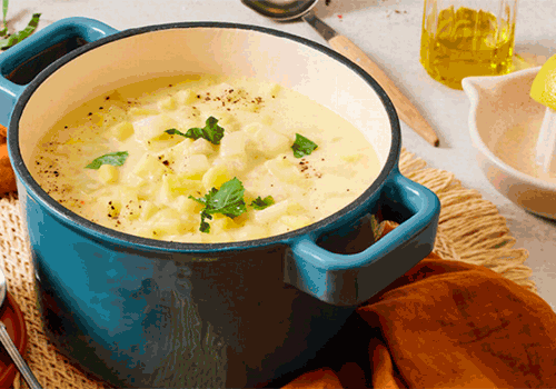 Kohlrabisuppe mit Baguette (XL)