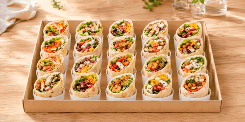 20 halbe Wraps