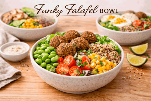 Funky Falafel-Teriyaki-Bowl