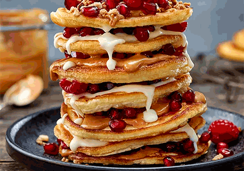 Pancake mit Fruchtpüree (M)