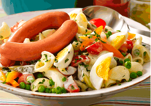 Nudelsalat mit Wiener Würstchen (M)