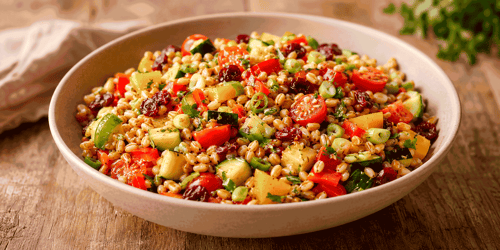 Sommergemüse-Eblysalat mit Cranberrys