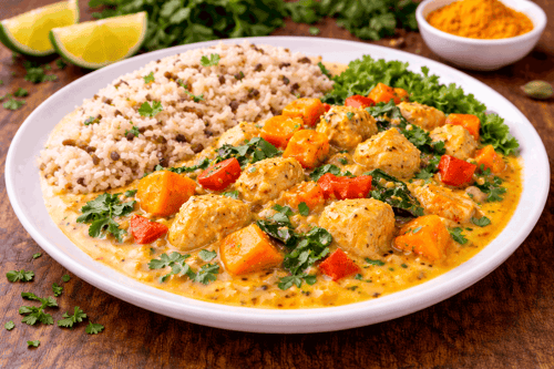 Geflügel-Curry mit Naturreis