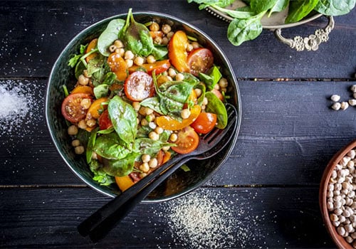 Kichererbsensalat mit Brot (XL)