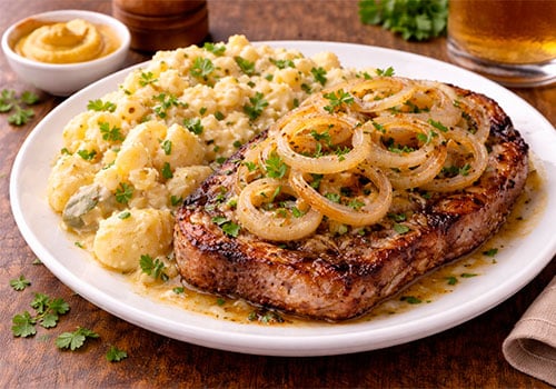 Thüringer Rostbrätel mit Kartoffelsalat