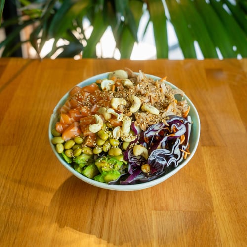 rohe Lachs und gegarte Thunfisch Bowl