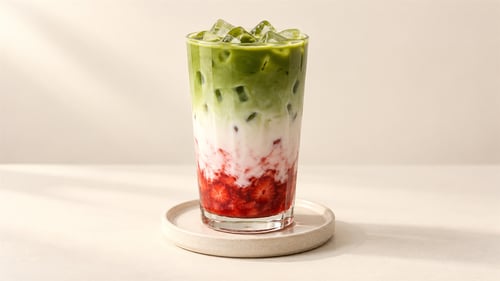 Iced Strawberry Matcha Latte