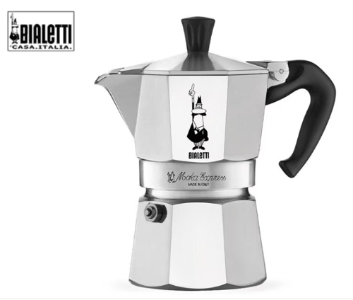 Bialetti Moka Express 2 Tassen  Aluminium poliert