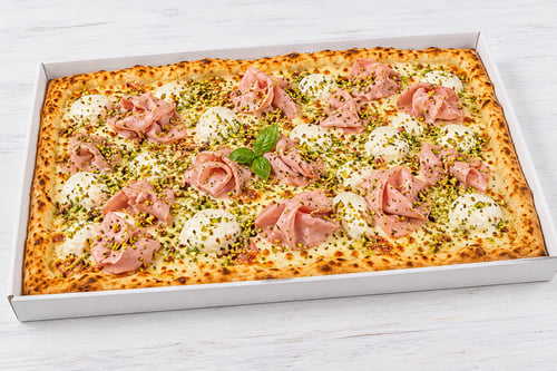 Pizza Mortadella & Pistacchio XXL