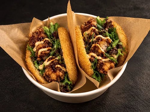 Crispy Bao Bun - Chicken Karaage (2 Stück)