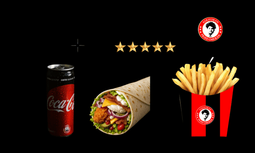 Cheese Bacon Wrap + Pommes