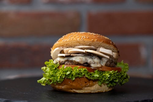 Champignons Burger Einzeln