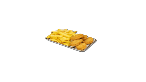 Chicken Nuggets mit Pommes (5 Stück)