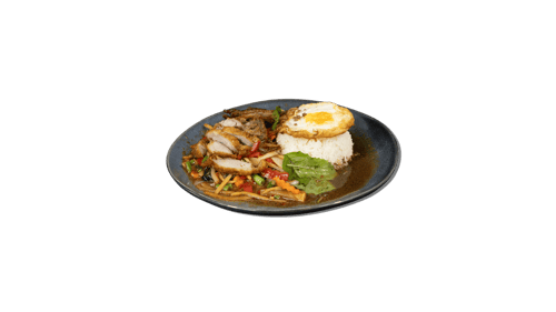 Phat Kaphrao mit frittierter Ente