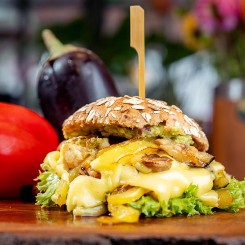 Grüner Burger