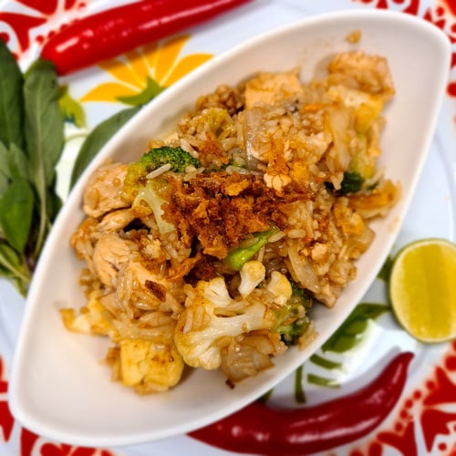 Gebakken rijst met kip