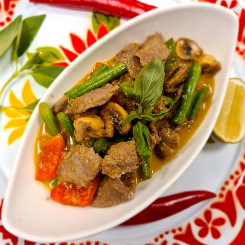 Rundvlees groene curry