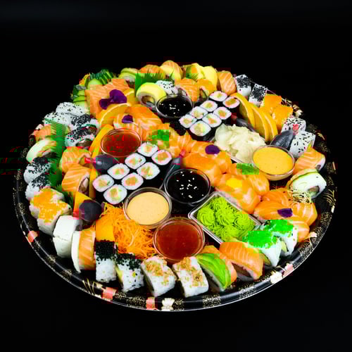 Sushi Mix Platte Lachs (65 Stück)