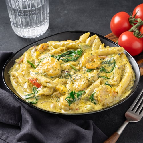 Pasta scampi spinaci