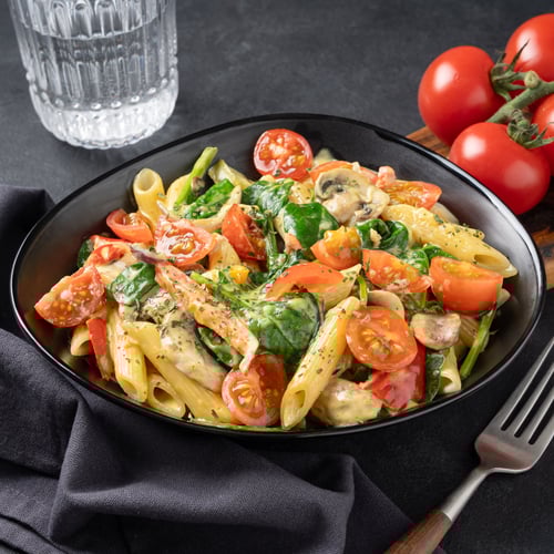 Pasta creamy funghi