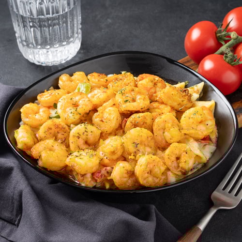 Creamy cajun grilled shrimp pasta
