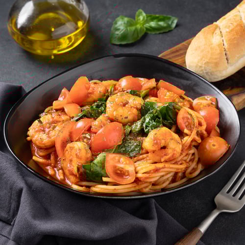 Pasta scampi pomodoro