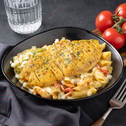 Creamy cajun grilled chicken pasta