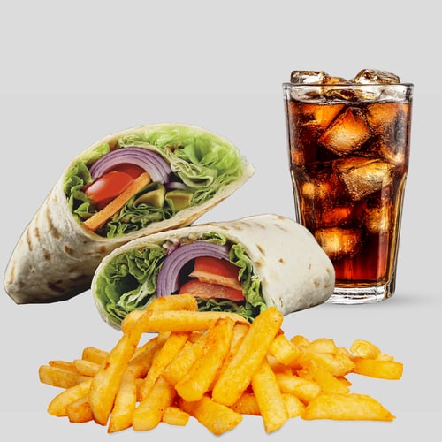 Veggie Wrap als Menü