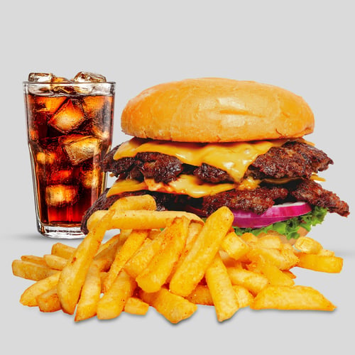Double Smash Burger als Menü