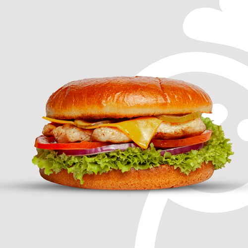 Grilled Portuguese Chicken Burger Einzeln