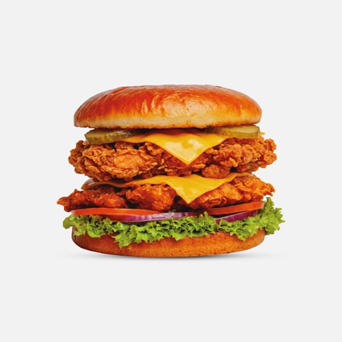 Double Crunchy Chicken Filet Burger Einzeln 
