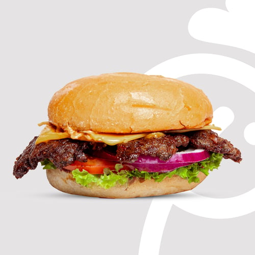 Smash Burger mit Potato Bun Einzeln