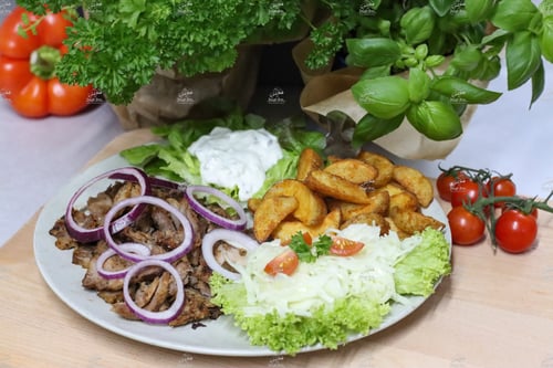 Gyros-Teller mit Wedges