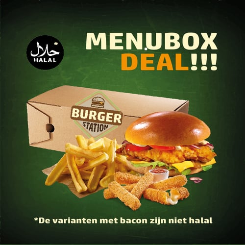 Chicken filet burger MENUBOX DEAL!