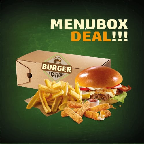 Homemade Beef burger MENUBOX DEAL!