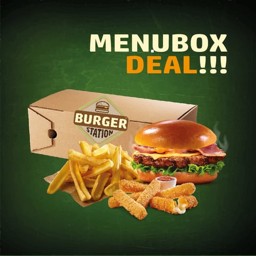 Homemade Pork burger MENUBOX DEAL!